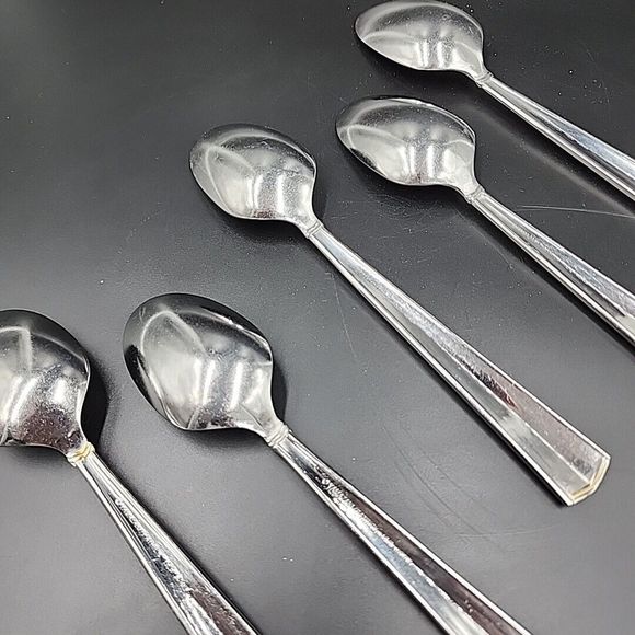 Yamazaki ICON AFFINITY Stainless 18/8  Patrick Place Oval Soup Spoon Set of 5 - Picture 7 of 8